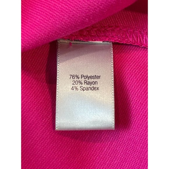 Jennifer Lopez Womens Skater Dress Crew Neck Back Zip Sleeveless Pink Size 6 - Picture 8 of 9